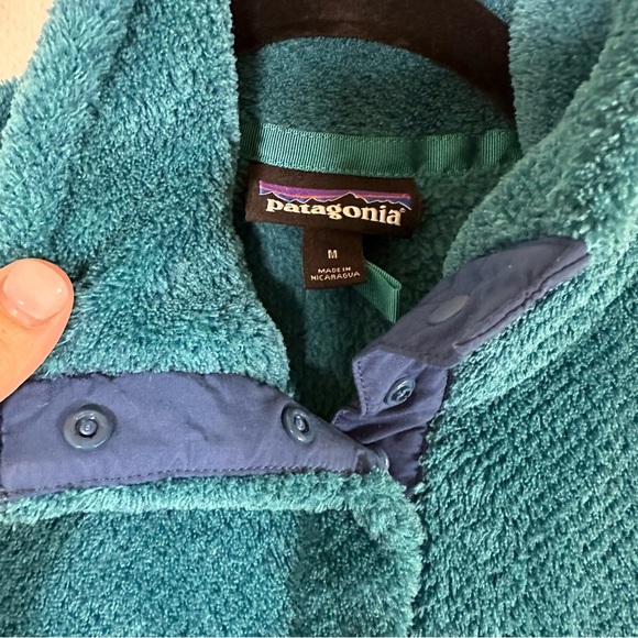 Patagonia Re-Tool Snap-T Better Fleece Pullover Sweater Jewel Tone Teal Medium - Picture 5 of 11